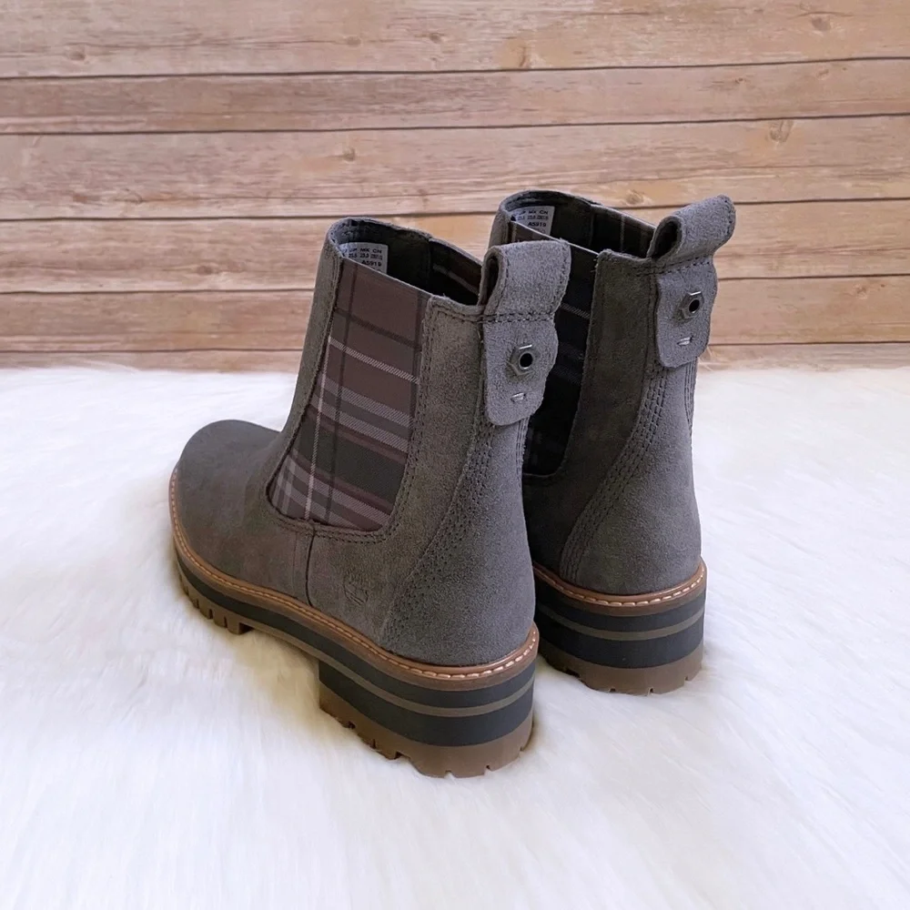 Timberland Courmayeur Valley Chelsea Dark Grey Boots - Picture 3 of 7